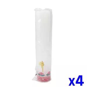 TBZ 제사 명절 추모 하얀색 양초 x4개 촛불 차례상 캔들