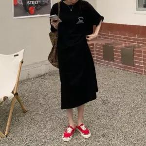 편하게 입을수있는 트임 포인트 캐주얼 박스 롱원피스