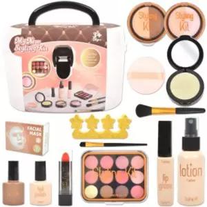 스타일링 메이크업 뷰티 박스 14종 세트 블랙/어린이날/선물/놀이/소꿉/역할/어린이/장난감/미용실/화장품