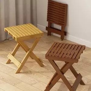 [무료배송] 대나무 원목 폴딩 접이식 우드 체어 보조 간이 의자