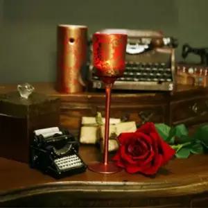 글래스 티라이트 캔들홀더 인테리어 소품 투명 색상 미니 사이즈