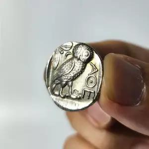 부엉이 동전 시험 미네르바 기념 아테나 합격 행운 올빼미 지혜