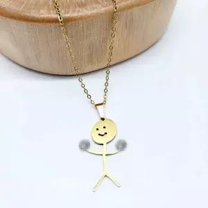 [콩심팥심]졸라맨 목걸이 우정 웃긴 선물 골드