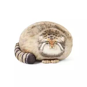 고양이 마눌 쿠션 팔라스 귀여운 소프트 베개 티벳 원형 피규어 고양이 인형 봉제 인형