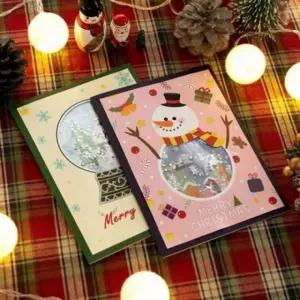 크리스마스 스노우볼 카드