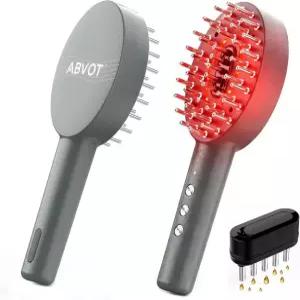 3in1 전기 두피 마사지 브러시 두피/얼굴/몸 이완을 위한 헤어 오일 어플리케이터가 포함된 진동 마사지기 빗 가정 및 여행용 휴대용 도구 남성 여성용 선물(그레이) Grey