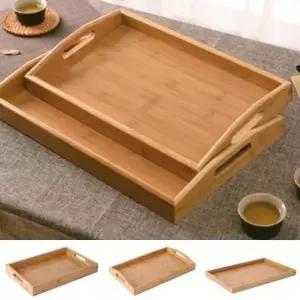 우드 트레이 사각 나무 쟁반 카페 서빙 수납 받침대