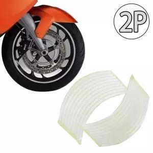 [RIZPICK]F1 바퀴 휠라인 유광스티커 실버