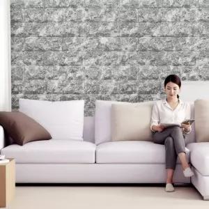 결로방지 폼블럭 100X20m 그레이 셀프 단열벽지 인테리어 시트지