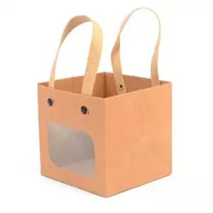 인기 선물포장가방 투명창 선물백 종이가방 사각창 손잡이 추천템