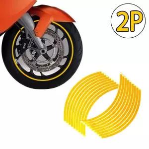 [RIZPICK]F1 바퀴 휠라인 유광스티커 노랑