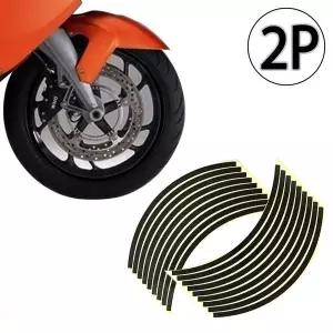 [RIZPICK]F1 바퀴 휠라인 유광스티커 검정