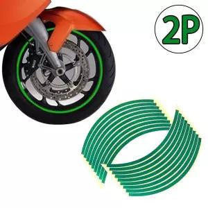 [RIZPICK]F1 바퀴 휠라인 유광스티커 초록