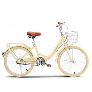 클래식 여성용 자전거 나들이 마트 학생 바구니 가벼운