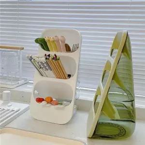 수저통 3단 정리함 숟가락 보관함 수저 꽂이
