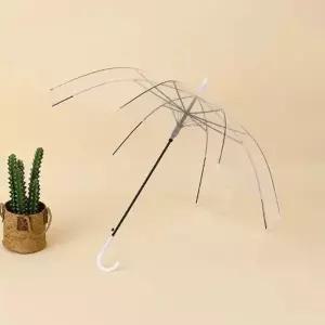(색상 투명)투명 자동 우산 가벼운 비닐 튼튼한 방수 경량 저렴한 일회용 편의점 장마 싸구려 단체용