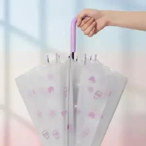 귀여운 동물 꽃무늬 파스텔 장우산 2개 세트 어린이 등교용 우산