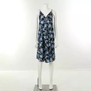 [비너스](천안아산점) 플라워 폴리사틴 풀슬립 원피스[VFS5029]