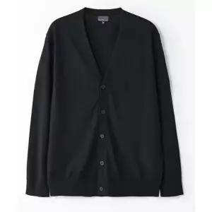 [하프클럽/에스티코]워셔블 Y넥 가디건 블랙 (베이직핏) SKGVZ91NSB