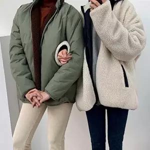 투웨이 지퍼 양면 활용 뽀글이 후리스 집업 자켓 (HSJ-W9A1C71)