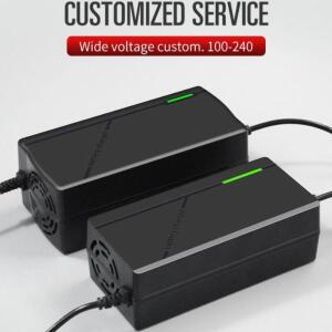 HD LED 60V 20AH 납산 AGM 젤 SLA VRLA 배터리 충전기 AC110V-220V DC 74V 스쿠터 ebike 전자 모터 자전거