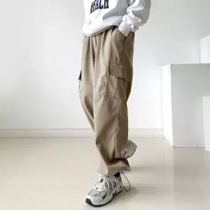 남자와이드바지 폴틴 골덴 카고 조거 와이드 팬츠