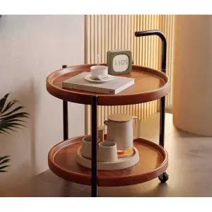 이동식트롤리 서빙카트 원목 트레이 식당트레이 가정용