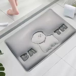 ( )3D 규조토 욕실 발매트 욕실매트 푸들