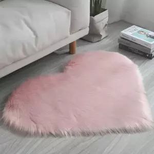 하트 패턴 거실 발매트 인테리어 카페트 러그 장모 긴털 침실 다용도 복유럽 발판 장식