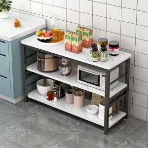 주방 다용도실 싱크대옆 싱크대 길이 선반 높이 80 수납 보조수납테이블 블랙 35