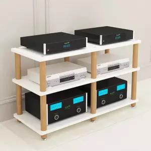 오디오장 받침대 거실장 진열대 선반 장식장 랙 수납장 SRW 3단 웜화이트 DRW 2단 라이트월넛