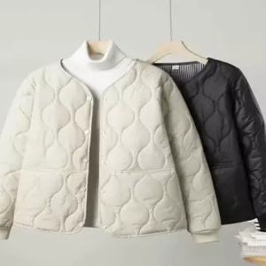 경량 빅사이즈 누빔 이너 야상 패딩 잠바 아이보리 가벼운