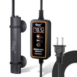 디지털 디스플레이 외부 컨트롤러 담수가 있는 하이거 미니 잠수식 수족관 히터, 거북이 및 베타 어항 히터