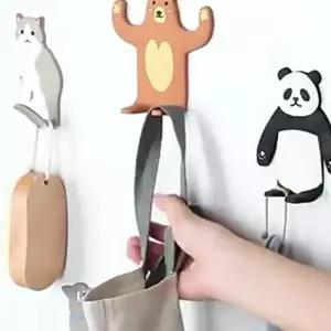 애니멀 현관마스크걸이 접착식 다용도 벽걸이