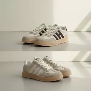 남성 가죽 스니커즈 데일리 캐주얼 운동화 깔끔한 단화 캔버스화