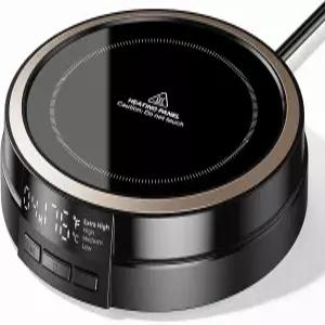 책상용 커피 머그 워머 스마트 디스플레이 포함 50W 고속 난방 컵 4 템프 및 12시간 타이머 차 우유 뜨거운