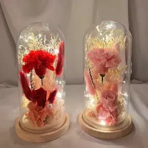 LED무드등 카네이션 장미 2송이 무드등 생일 스승의날 선물