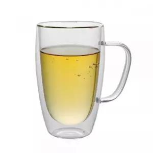 450ml 로하티크리스 손잡이컵 유리컵 이중 유리컵 유 유리잔 유리컵 주스컵