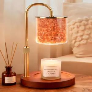 히말라야 핑크 소금이 들어간 아르비손 캔들 워머 램프 병 캔들을 위한 타이머 및 디밍 가능한 여성 엄마를