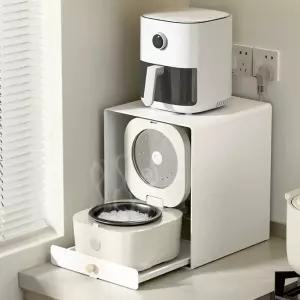 주방 밥솥 레일 전자렌지 레일선반 오븐 거치대 선반