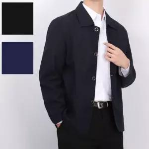 자켓 하프 코트 캐주얼 간절기 트렌치 블 남성