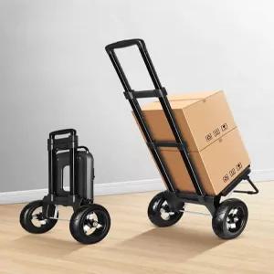 쇼핑 트레일러 접이식 대형 바퀴 야외 큰바퀴 폴딩 식료품 오르기 장바구니 노인 장보기