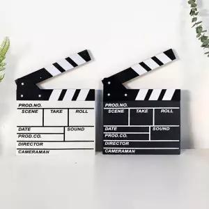 영화 필름 클래퍼 보드 할리우드 나무 액세서리-크리 에이 티브 데스크탑 장식품 사진 소품