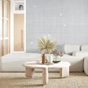 셀프도배 폼블럭 1mX2.5m 타탄 입체꽃 그레이 보온 단열벽지 시트 포인트 도배지 곰팡이 난방 포인트지 붙