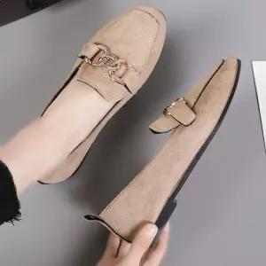 여성신발 단화 여자 심플 골드 체인 로퍼