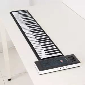 무선 접이식 롤 피아노 건반 키보드 휴대용 61 입문용 롤업 연습용