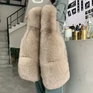 모피 여우털조끼 베스트 페이크퍼 빅사이즈 퍼 겨울털