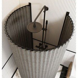 화장실 샤워 목욕 커버 자연 욕살 가정용 벚꽃 방지 나무 여성 카펫 투명