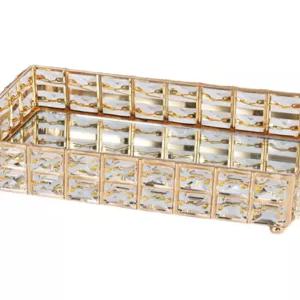 골드 트레이 크리스탈 플레이트 배니티 디스플레이 북유럽