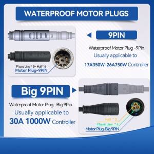 전기 자전거 17A 26A 30A BLDC 3 모드 방수 SineWave 컨트롤러 24V36V48V250W750W1000W 스로틀 PAS E-브레